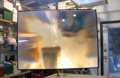 FRESNEL LENS SPOT 29"x20" Clear Solar Cooking Heat Mended  - Image 1 of 2