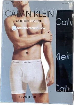 Calvin Klein Cotton Stretch 3-Pack Men's Underwear Trunks Black/White/Grey - Image 1 of 2