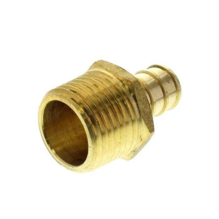 Brass 1-1/4" Crimp x 1-1/4" MPT Adapter - Image 1 of 1