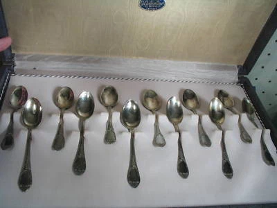 JUEGO 12 CUCHARAS DEMITASSE Costantino .800 vintage en caja Foto 1 de 3