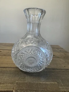 ABCG Amerikanische Brillantschliff Glas Wasserkaraffe Erdbeere Diamant & Fächer um 1905 - Bild 1 von 11