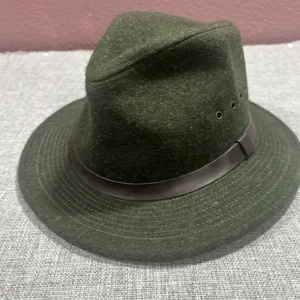 Vintage Filson grüner Wollhut Packer Mackinaw Fedora Größe Medium hergestellt in den USA - Bild 1 von 15