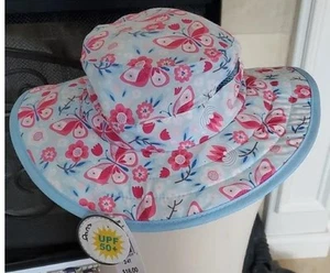Toddler Girls Addie & Tate Butterfly Flowers Boonie Sun Hat Size 2T-4T Upf50 NWT - Picture 1 of 1