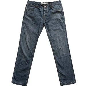 Bauhaus 805 Straight Leg Jeans Mens Size W34 L31 Blue Denim Button Fly Mid Rise - Picture 1 of 19