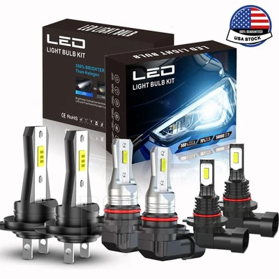For Lexus ES350 2007 2008 2009 6x 6000K Front LED Bulbs Headlight Hi/Lo+Fog Lamp Foto 1 de 4