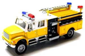Camión de bomberos de emergencia RTR HO = 1/87 WALTHERS AMARILLO Y BLANCO DISEÑO DE VEHÍCULO CONSTRUIDO - Imagen 1 de 16