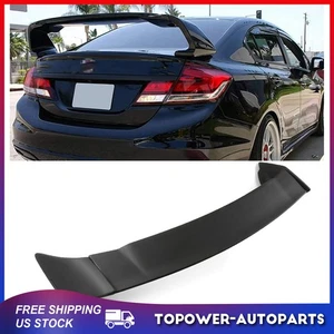 For 2012-2015 Honda Civic Sedan 4-Dr ABS Black Trunk Spoiler Lip MUG Style - Picture 1 of 9