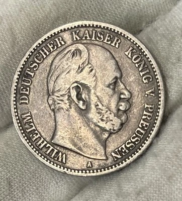 1877 A German 2 Marks Silver Coin Great Condition High Value - Image 1 of 4