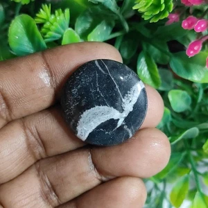 Natural Black Buffalo Turquoise Cabochon Loose Gemstone Jewelry 38 Ct. ME-14215 - Picture 1 of 4