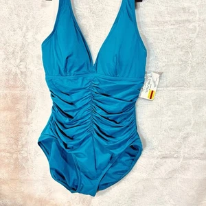 Swimwear Contours Coco Reef Swimsuit Underwire Padded Sea Blue 12/36D Vacation - Picture 1 of 16