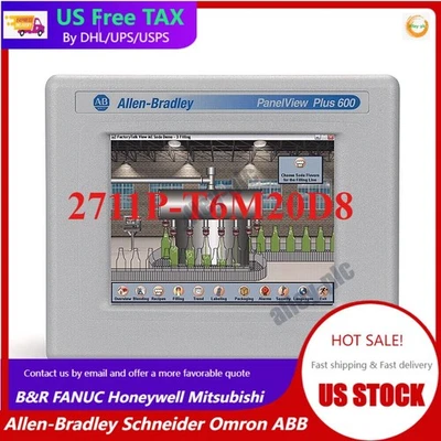 Nuevo 2711P-T6M20D8 Ser A PanelView Plus 600 para AB sellado de fábrica envío rápido 1 pieza Foto 1 de 4