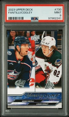Fantilli/Cooley 2023 Upper Deck #730 - 97962241 PSA 9 - Image 1 of 2