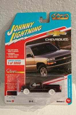 Chevy Silverado 2002 Johnny White Lightning cabina simple rojo cereza polietileno sin usar, en caja original Foto 1 de 4