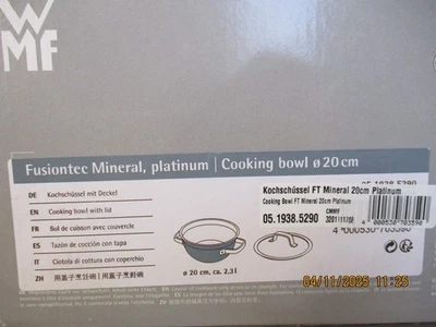 WMF KOCHSCHÜSSEL FUSIONTEC MINERAL Ø 20 cm PLATINUM - Bild 1 von 4