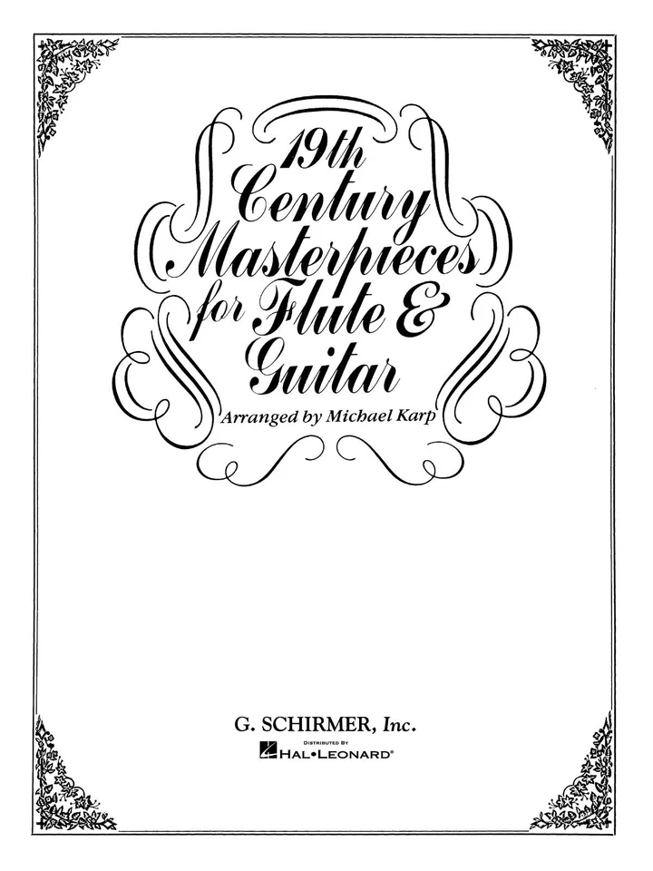 19th Century Masterpieces for Flute & Guitar Classical Duet Sheet Music Book - Image 1 of 1