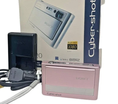 NEAR MINT SONY Cyber-shot DSC-T20 Pink 8.1 MP Digital Camera From Japan - Image 1 of 4