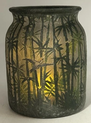 Firma Händel Teroma Glas Humidor, ca 1915, signiert Henry Bedigie, 4206, ohne Deckel - Bild 1 von 4