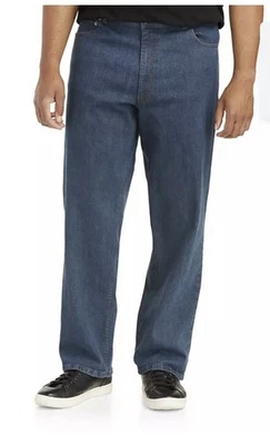 Harbor Bay Men's Relaxed Fit By DXL Stretch Jeans Size 60 X 30 NWT Blue Denim - Image 1 of 4
