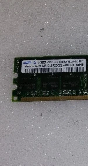 SAMSUNG 2GB  128X4  PC3200R DDR-400MHZ 36CHIPS 184PIN DIMM ECC REGISTERED  - Image 1 of 1