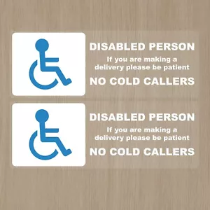 Disabled Person Lives Here Stickers House Home Wheelchair Mobility Disability - Picture 1 of 1