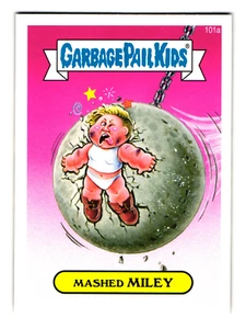 Mashed Miley 2014 Garbage Pail Kids Miley Cyrus Wrecking Ball Parody Sticker - Picture 1 of 2