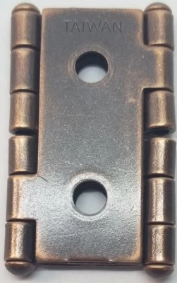 PEQUEÑA Caja Persiana Abierta Puerta Bisagra Pantalla Plegable Doble Activo Acero Chapado en Cobre Foto 1 de 4