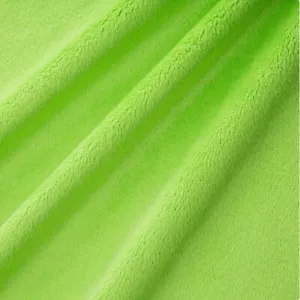 Einfarbiger Neon Limette Flüster Fleece Stoff Meterware - Bild 1 von 1