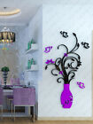 3D Vase Wall Murals for Living Room Bedroom Sofa Backdrop Stickers Wall Decor