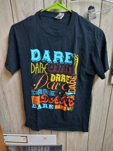 Vintage 1980's KEEP KIDS OFF DRUGS DARE T-Shirt Mens S-FRUIT OF THE LOOM - Picture 1 of 7