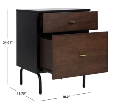 Safavieh Genevieve 2 DRAWER NIGHTSTAND,降价 2172728255 NST5002A — 第 1/4 张图片