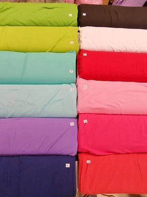 INTERLOCK KNIT Cotton Fabric Solid Colors Medium Wt BY THE YARD 70" W I D E - Image 1 of 3