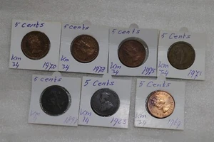 MAURITIUS 5 CENT 1897 + ANDERE KOLONIALCENT B49 #911 - Bild 1 von 5