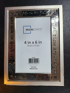 Mainstays 5.75" x 7.75"Frame Holds 4"x6" Picture LIVE LIFE TO IT'S FULLEST(YD T1 - Picture 1 of 2