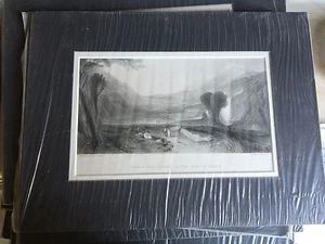 APOLLO & DAPHNE IN THE VALE OF TEMPE Turner,steel engraving by Brandard 19th c  - Picture 1 of 3