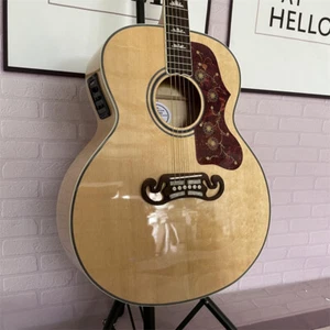 Natürliche massive Fichtendecke Akustikgitarre E-Gitarre 6 Saiten geflammte Ahorndecke - Bild 1 von 8
