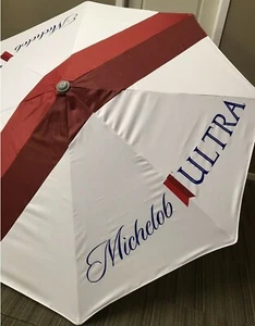 MICHELOB ULTRA 9 foot BEER UMBRELLA MARKET PATIO STYLE NEW HUGE - Picture 1 of 2