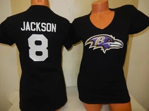91126-1 Womens NFL Apparel Baltimore Ravens LAMAR JACKSON Football Shirt BLACK - Picture 1 of 1