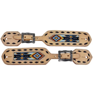 HS Hilason Western American Echtleder Cowboy Spurriemen Paar - Bild 1 von 30