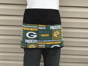 Grembiule Sport Nero CALCIO Packers Sever Cameriera Vita 3 Tasche Ristorante - Foto 1 di 3