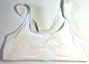 SPORTS BRA BLACK SIZE JUNIOR SMALL WHITE EUC - Picture 1 of 2