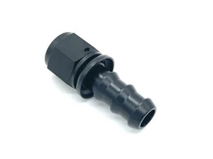Conector de tablero recto 0° Alu Fitting AN10 Push On conexión negro 7/8 - 14UNF - Imagen 1 de 1