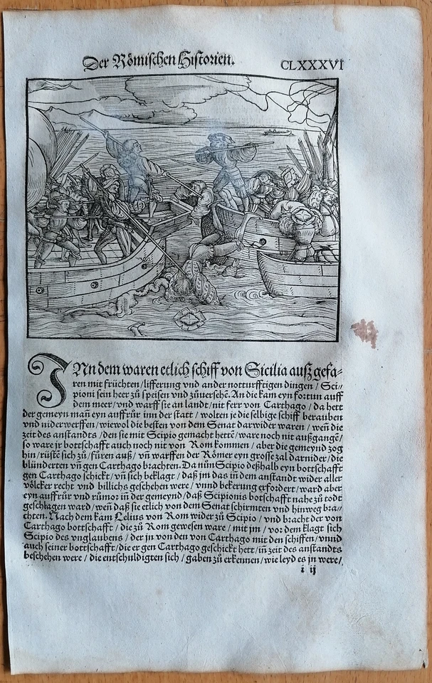 Livius Roman History Large Woodcut Schoeffer (M)  - 1530 - Image 1 of 1