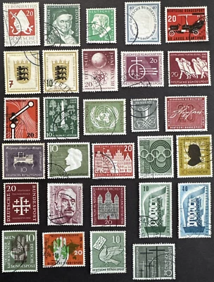 Germany  1954-1956  Sc# 724--753 Lot of 29 Used Stamps - Image 1 of 2