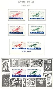 ENGLAND LOCAL STAMPS DAVAAR ISLAND 4 ST. + 2 BL  1966  EUROPA ** MNH BIRDS - Bild 1 von 1