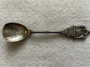 Cuchara de plata 925 Bastión de los Pescadores en Budapest, Hungría y Esteban I de Hungría - Imagen 1 de 3