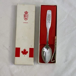 VTG Oneida LTD Silversmith Collectors Spoon 4.5" Canada CROWN Original Box P27 - Picture 1 of 12