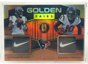 2019 Panini Gold Standard Golden Pairs WATSON HOPKINS Nike Swoosh 1/1 Texans - Bild 1 von 2