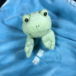 Kelly B Rightsell Frosch Lovey Sweet One Sicherheitsdecke blau Gingham Baby Junge - Bild 1 von 6