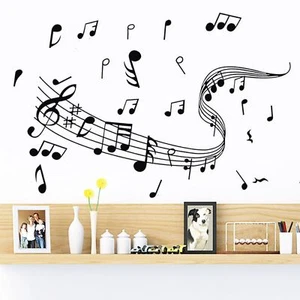 Musical Note Wall Decals, Creative Music Notes Notation Removable Vinyl Wall ... - Picture 1 of 7