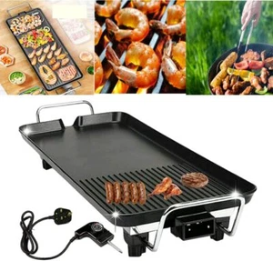 1400W XXL Large Electric Teppanyaki Table Top Grill Griddle BBQ Barbecue Camping - Picture 1 of 12